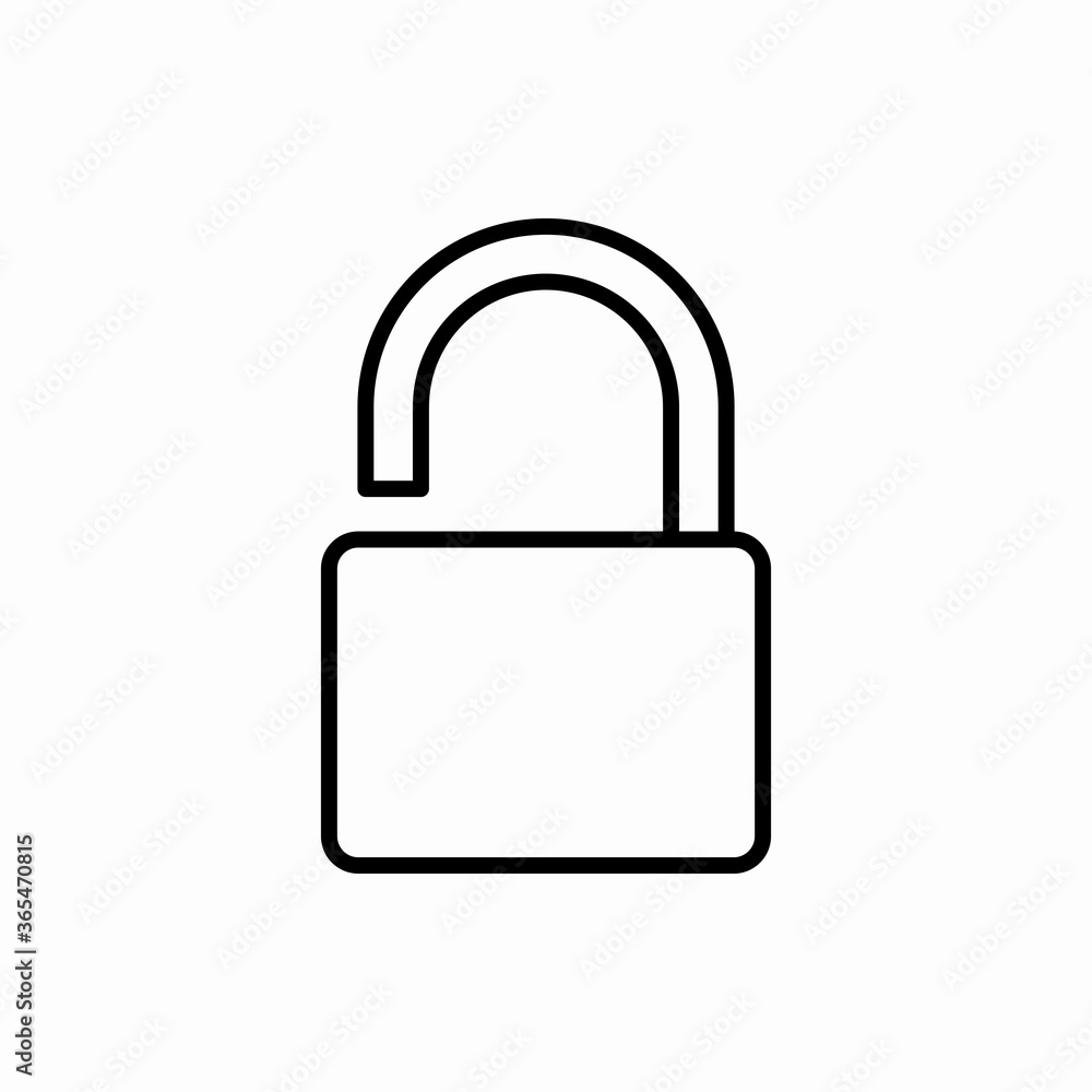 Outline lock icon.Lock vector illustration. Symbol for web and mobile Outline lock icon.Lock vector illustration. Symbol for web and mobile