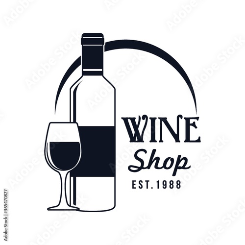 wine shop label