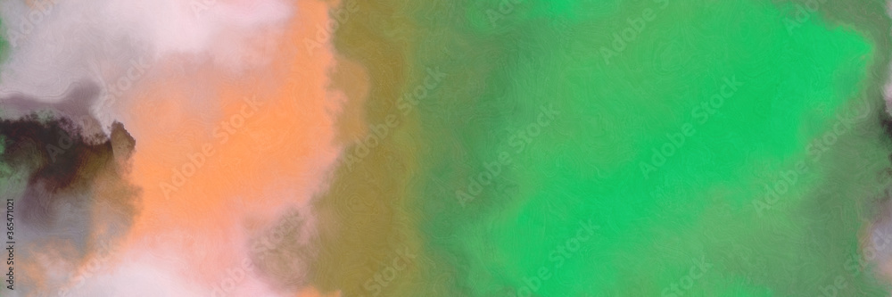 abstract watercolor background with watercolor paint style with medium sea green, tan and pastel brown colors