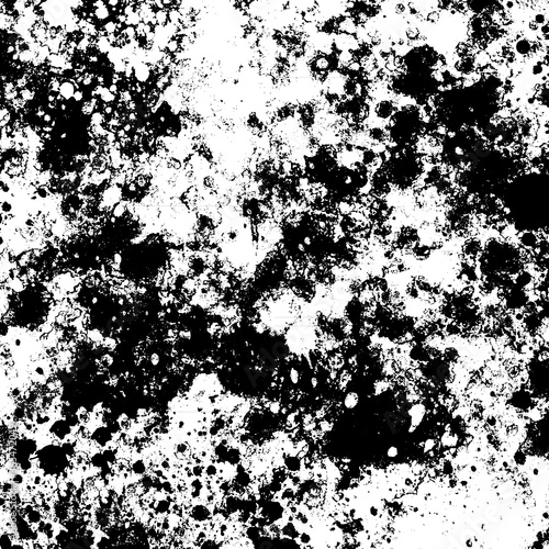 Black and white grunge texture. Vector abstract monochrome background. Old worn surface covered with dirt, scratches, cracks