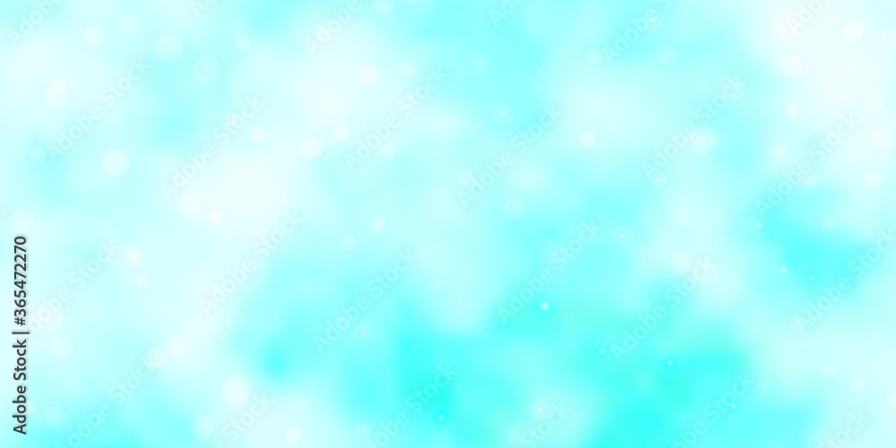 Light BLUE vector background with small and big stars. Colorful illustration with abstract gradient stars. Design for your business promotion.