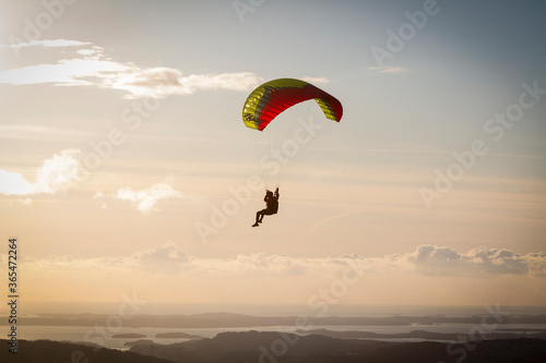 Paraglider in the sky