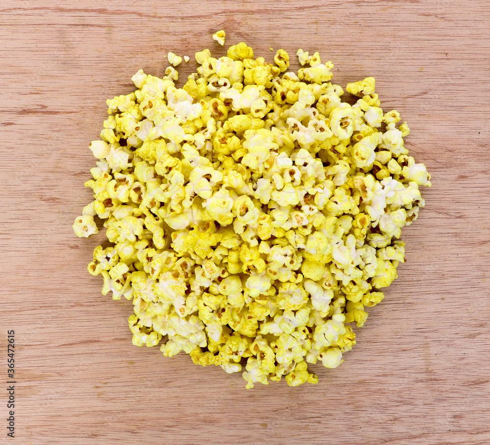 Group of popcorn on Wooden background Group of popcorn on Wooden background