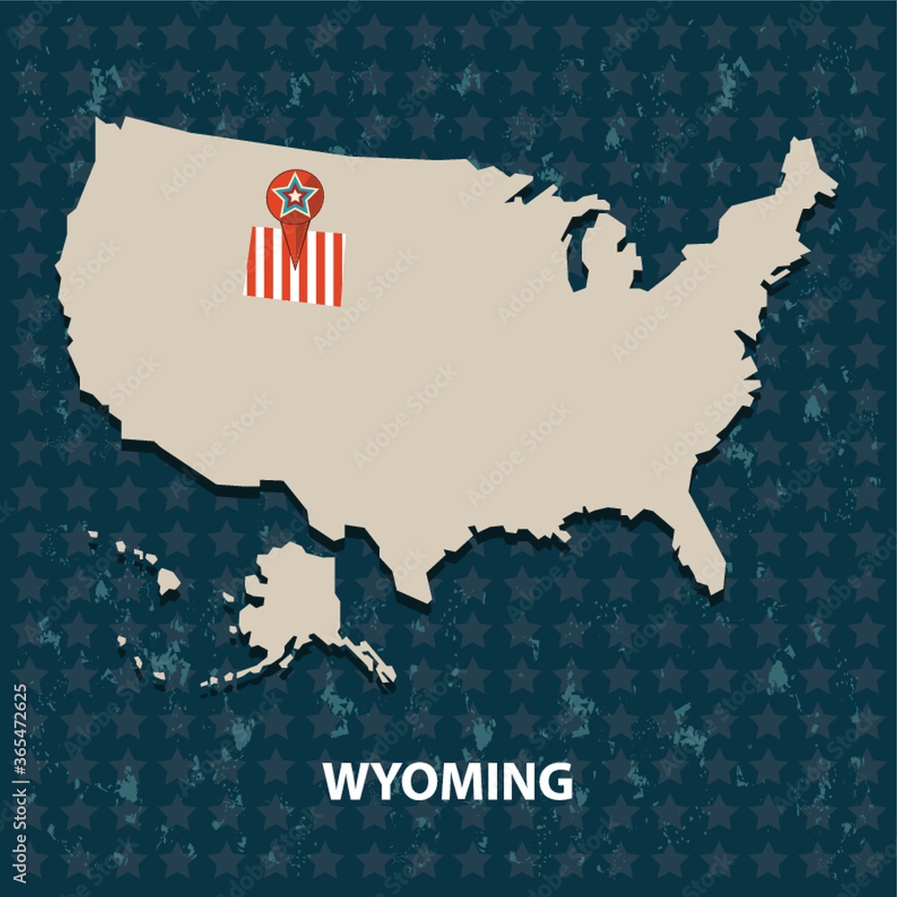 wyoming state on the map of usa