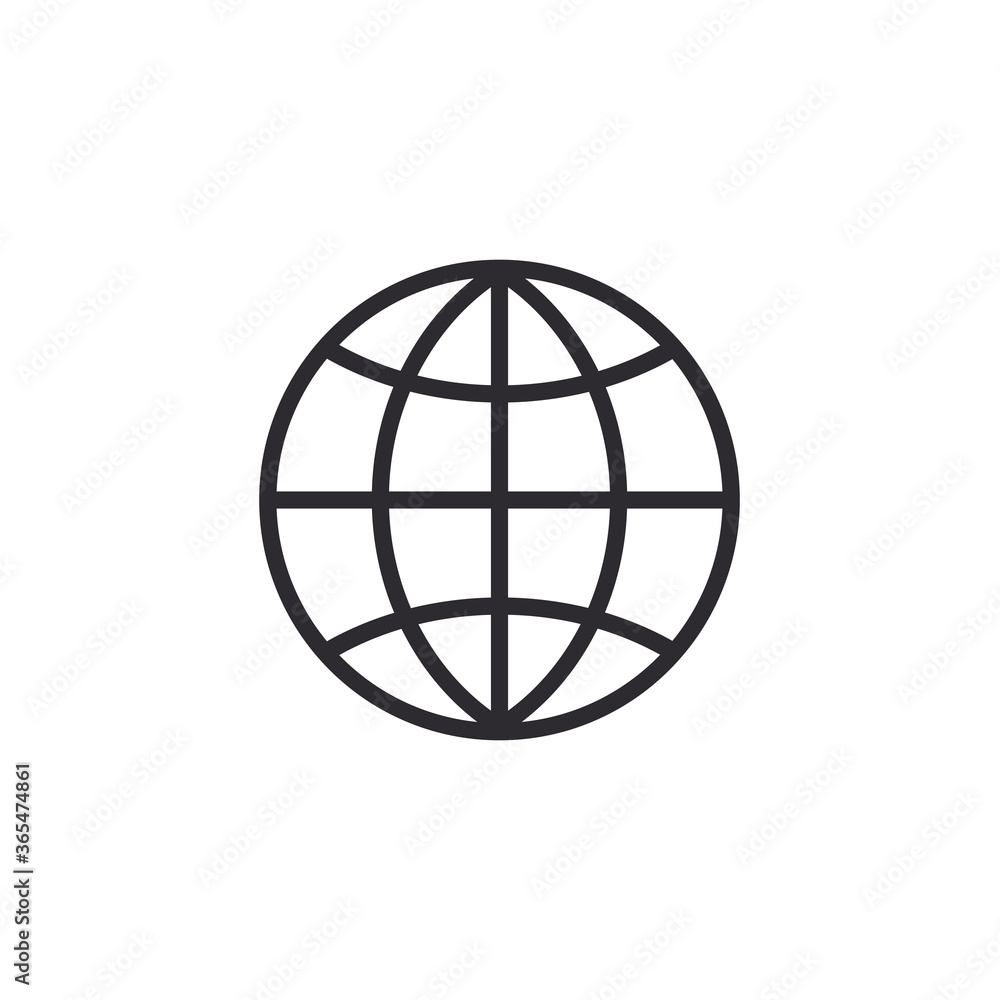 Globe Icon. World symbol. Round globe. Icon world. Globe symbol. Earth sign. Globe stencil. Planet Earth. Global network.
Globe Icon. World symbol. Round globe. Icon world. Globe symbol. Earth sign. Globe stencil. Planet Earth. Global network.