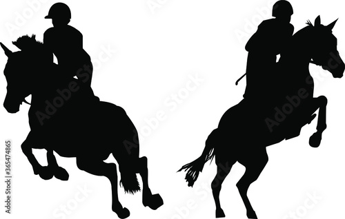 horse and rider silhouette