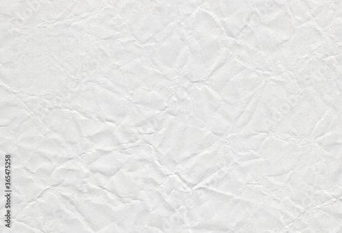 Crumpled white craft paper background. Extra large highly detailed image.