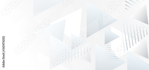 Abstract template gray triangles stripe lines geometric on white background.