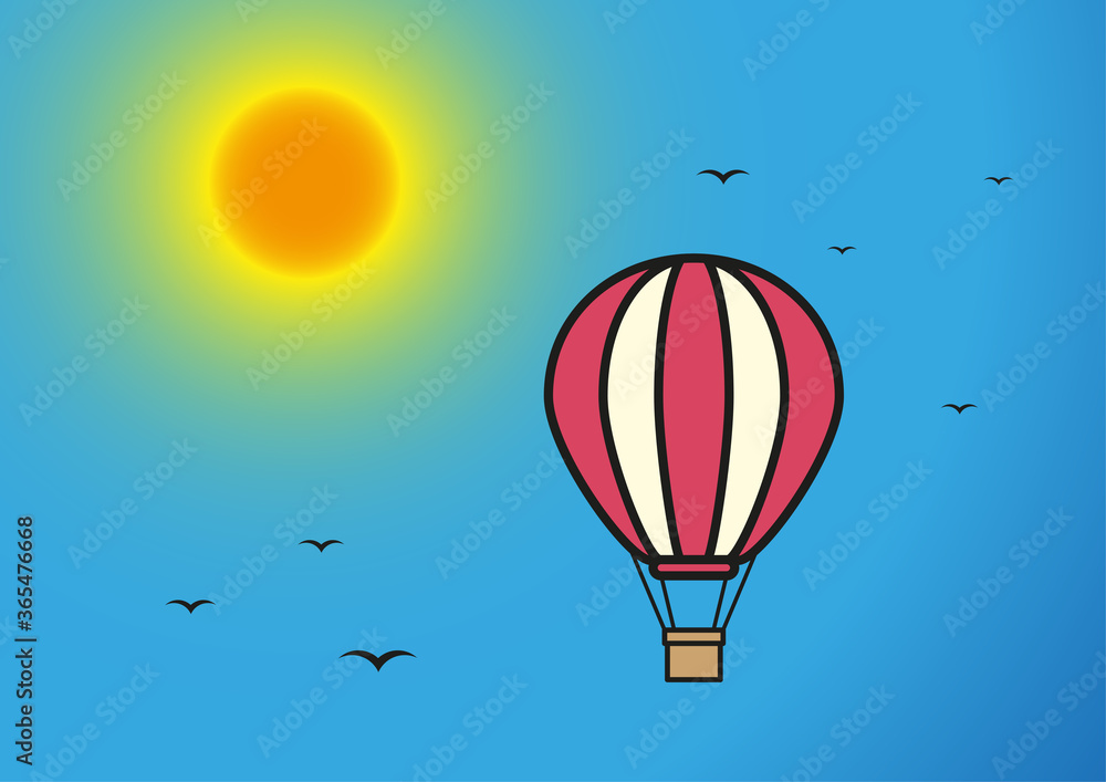 Fototapeta premium Hot Air Balloon Vector