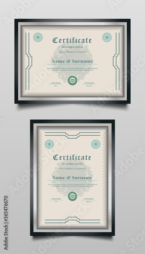 Classic Certificate Templates with Abstract Ornaments