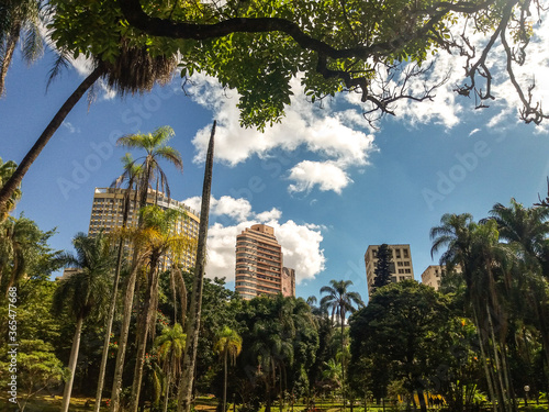Beautiful central park at city of Belo Horizonte in Brazil. © Natael