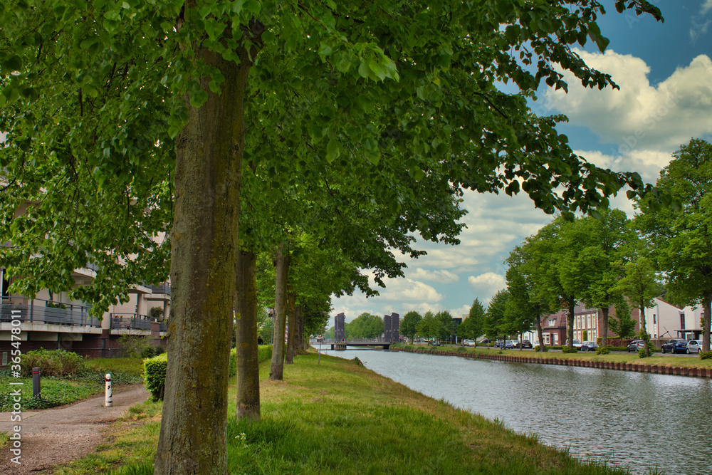 Photo from the Zuid-Willemsvaart in the city Weert the Netherlands Photo from the Zuid-Willemsvaart in the city Weert the Netherlands