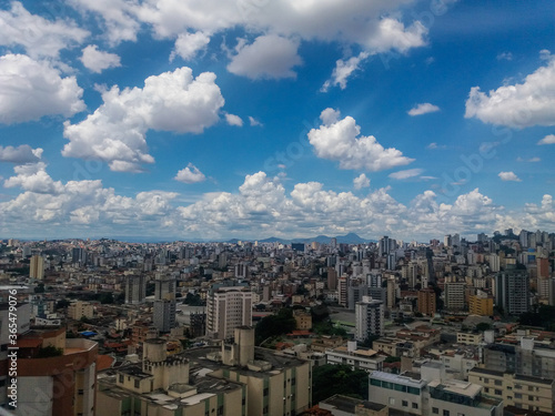 Panoramic view photographed on the top of the mountain in Belo Horizonte, Brazil. © Natael