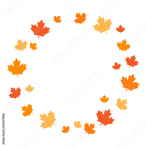 Frame with autumn leaves. Could be used for holidays, postcards, banners, flyers, etc.
