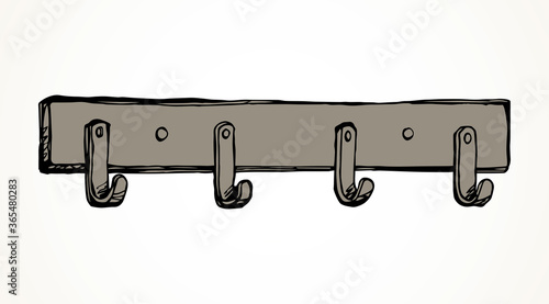 Wall hook. Vector drawing