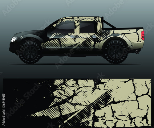 Truck Graphic. Abstract modern lines graphic design for truck and vehicle wrap and branding stickers