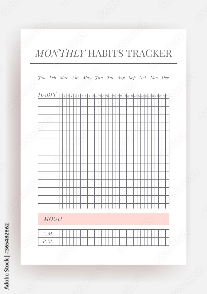 Planner sheet vector. Printable vertical notebook page Stock Vector ...
