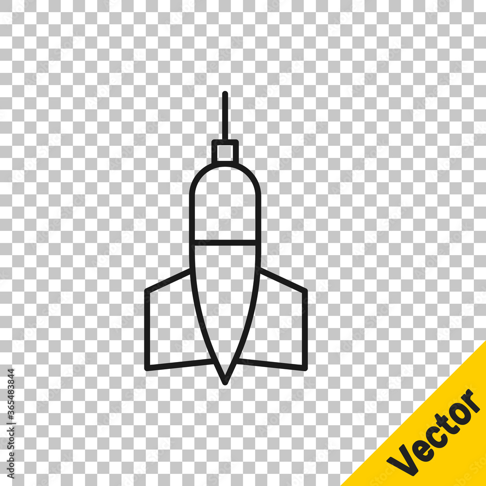 Black line Dart arrow icon isolated on transparent background. Vector Illustration. Black line Dart arrow icon isolated on transparent background. Vector Illustration.
