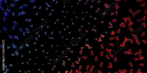 Dark Blue, Red vector texture with religion symbols.