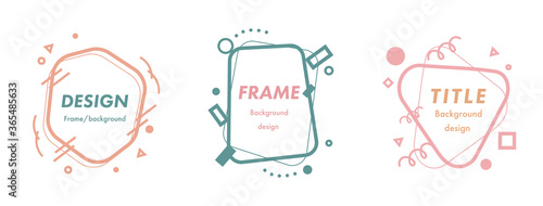 見出しやタイトルのフレームのセット 枠 装飾 飾り おしゃれ Stock イラスト Adobe Stock