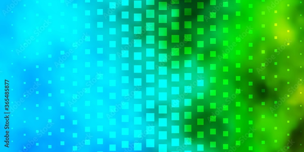 Light Blue, Green vector pattern in square style. Illustration with a set of gradient rectangles. Template for cellphones.