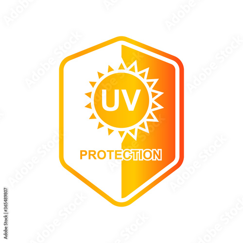 UV protection icon isolated on white background vector illustration.