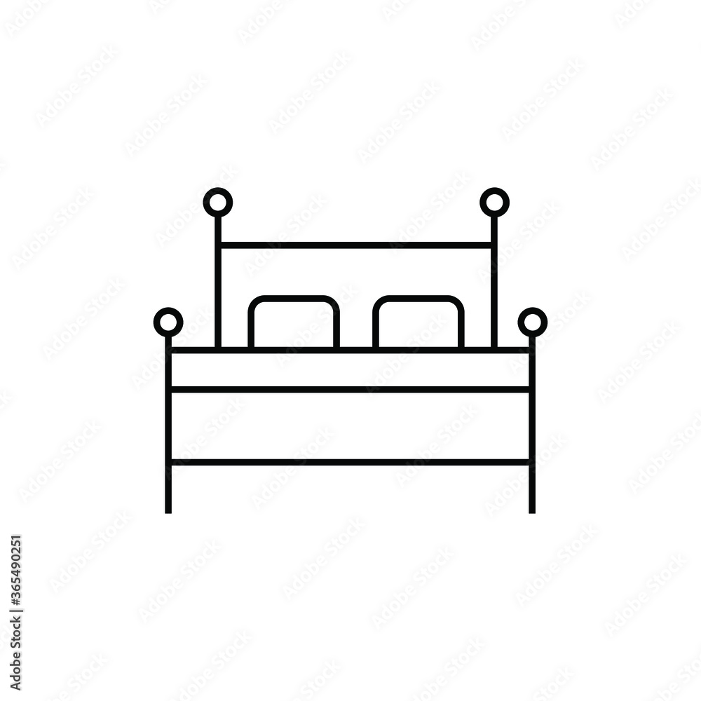 bed icon vector