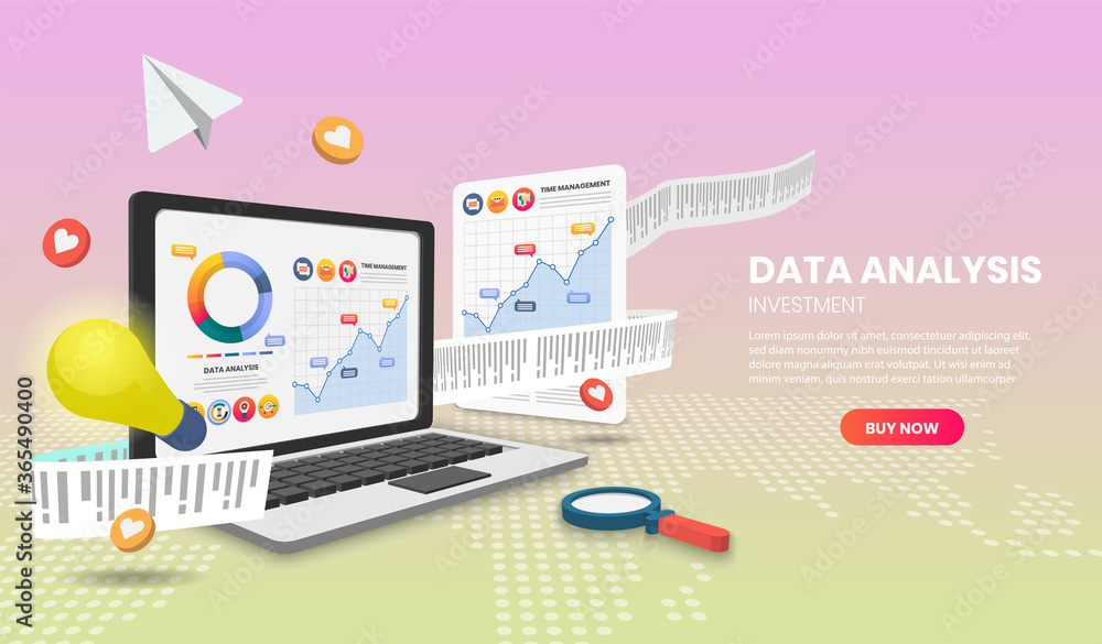 Data analysis concept Illustration. with colorful elements. Data analysis concept Illustration. with colorful elements.