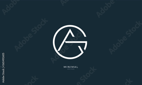 Alphabet letter icon logo GA or AG Free Download Alphabet letter icon logo GA or AG - GFXLoad