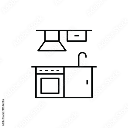 kitchen furniture icon vector