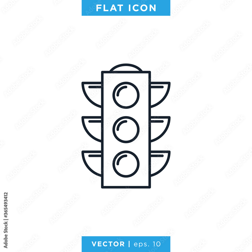 Traffic Light Icon Vector Design Template Traffic Light Icon Vector Design Template
