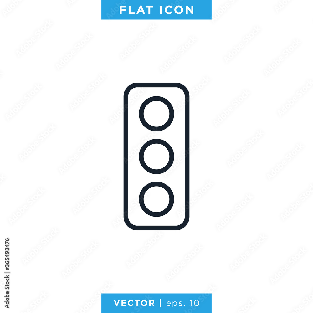 Traffic Light Icon Vector Design Template Traffic Light Icon Vector Design Template