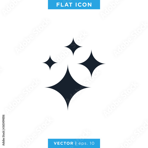 Sparkle Icon Vector Design Template