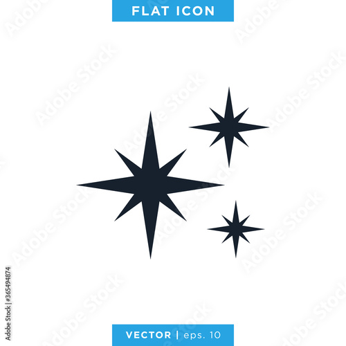 Sparkle Icon Vector Design Template