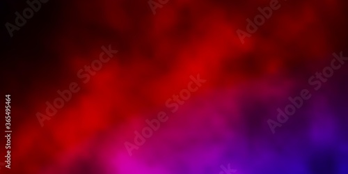 Dark Blue, Red vector texture with cloudy sky. Illustration in abstract style with gradient clouds. Pattern for your commercials.