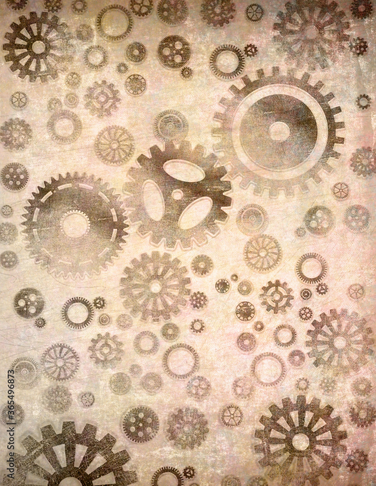 Old gear and clock mechanism background or texture, mixed media Old gear and clock mechanism background or texture, mixed media