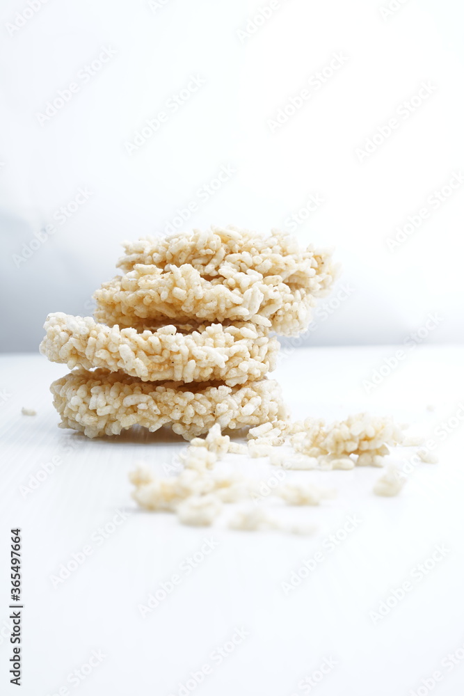 Rengginang or Traditional Rice Cracker from Indonesia Rengginang or Traditional Rice Cracker from Indonesia
