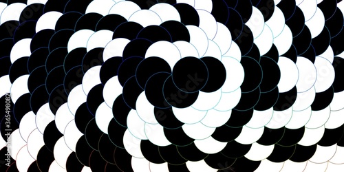 Dark Multicolor vector texture with disks. Modern abstract illustration with colorful circle shapes. Design for posters, banners.