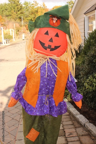 scarecrow and pumpkin