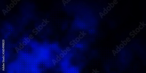 Dark BLUE vector background with spots. Illustration with set of shining colorful abstract spheres. Pattern for wallpapers, curtains.