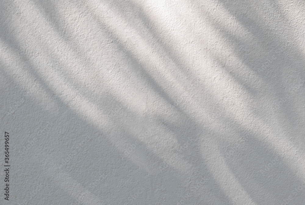 Leaf shadow on wall. Nature tropical leaves tree branch and plant shade with sunlight from sunshine dappled on white wall