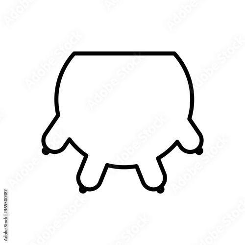 cow udder line style icon design, dairy breakfast and food theme Vector illustration