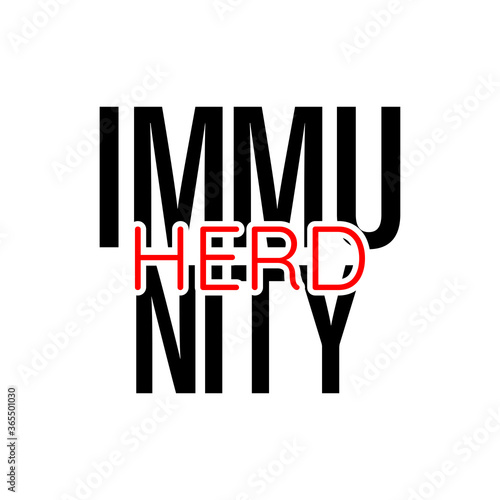 Herd immunity logo icon for New normal lifestye concept.