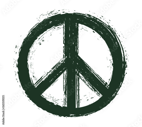 Grunge peace sign.