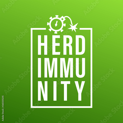 Herd immunity logo icon for New normal lifestye concept.