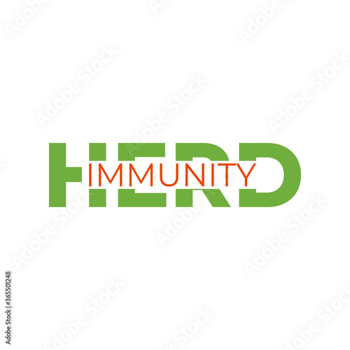 Herd immunity logo icon for New normal lifestye concept.