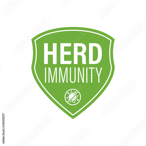 Herd immunity logo icon for New normal lifestye concept.