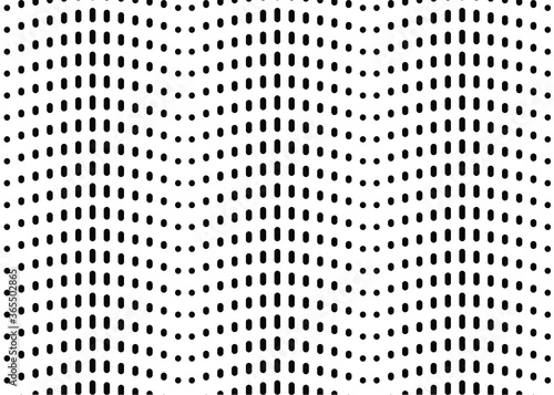 dot waves horizontal pattern, vector black and white spots background, for wrapping paper, brochure, banner, cover, textile etc...