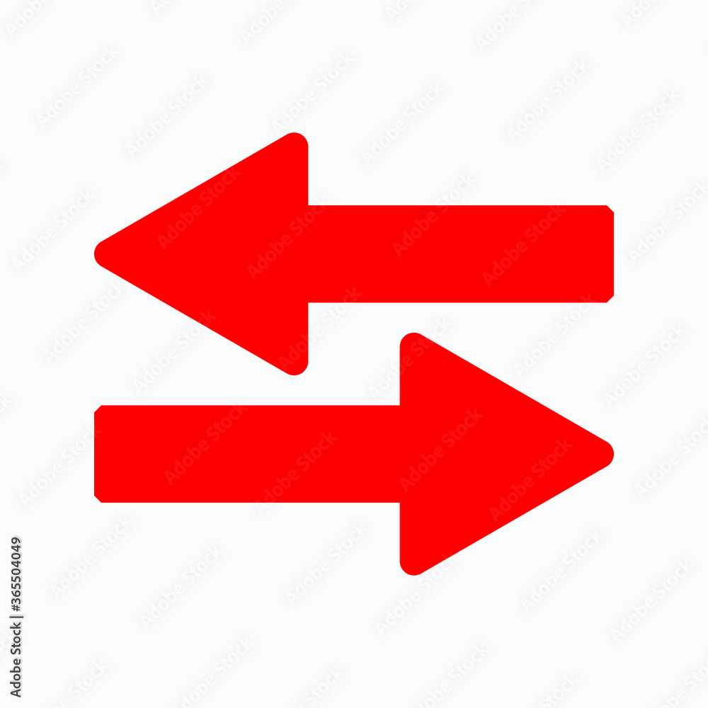 Red arrow icon vector Red arrow icon vector