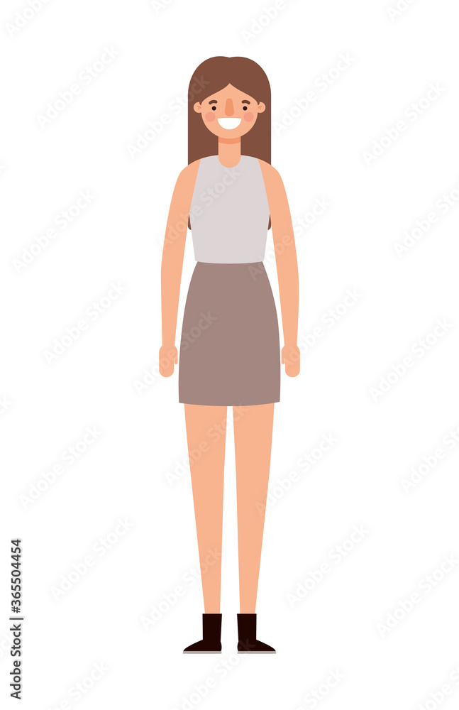 Avatar woman cartoon smiling design, Girl female person people human and social media theme Vector illustration Avatar woman cartoon smiling design, Girl female person people human and social media theme Vector illustration